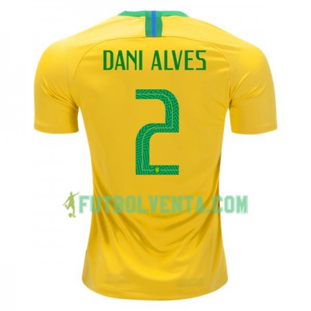 Camiseta de fútbol Brasil Dani Alves 2 1ª equipación Mundial 2018 Camiseta de fútbol Brasil Dani Alves 2 1ª equipación Mundial 2018